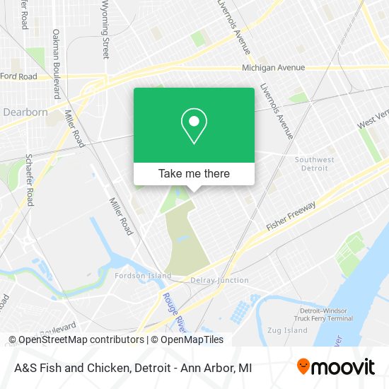A&S Fish and Chicken map