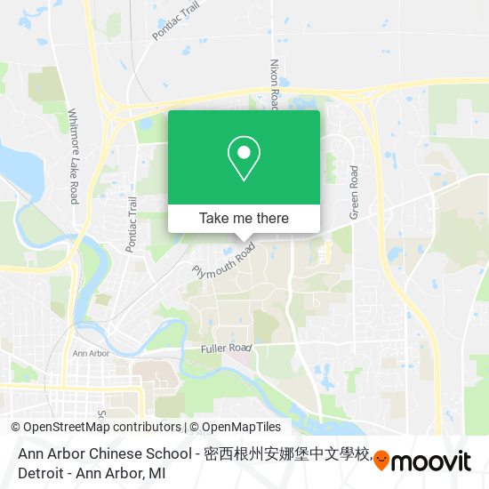 Ann Arbor Chinese School - 密西根州安娜堡中文學校 map