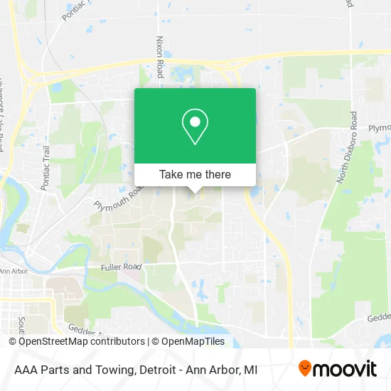 AAA Parts and Towing map