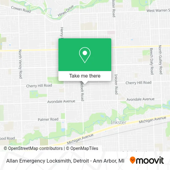 Allan Emergency Locksmith map
