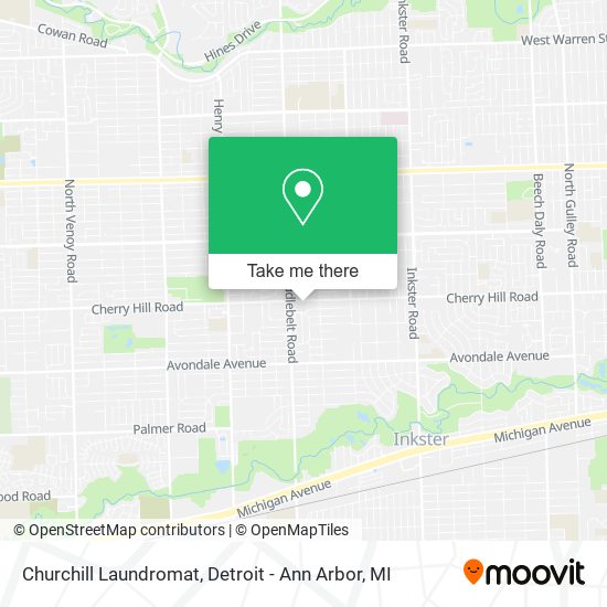 Churchill Laundromat map