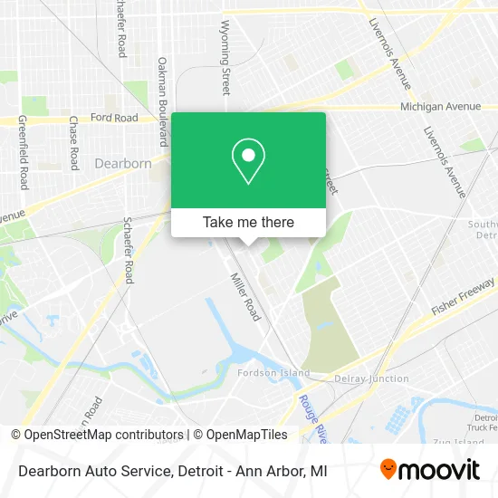Dearborn Auto Service map