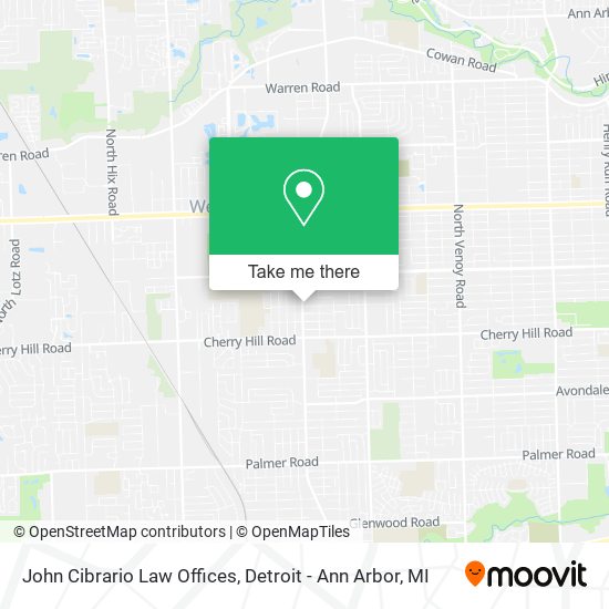 John Cibrario Law Offices map