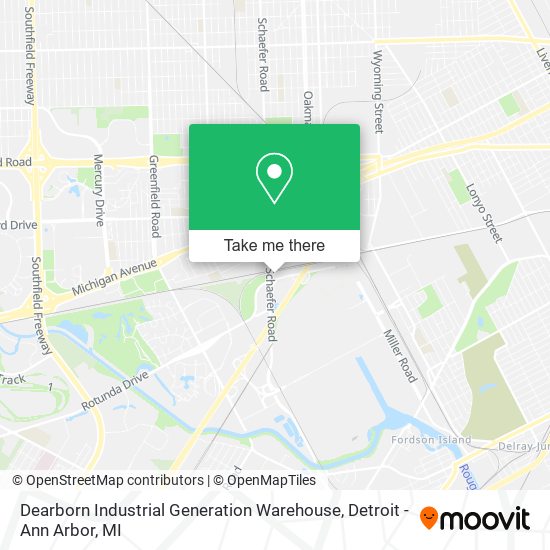 Dearborn Industrial Generation Warehouse map