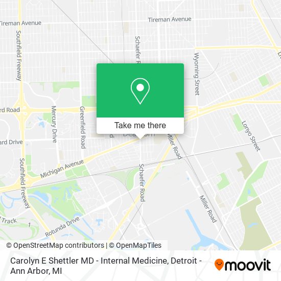 Mapa de Carolyn E Shettler MD - Internal Medicine
