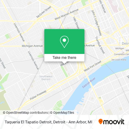 Taqueria El Tapatio Detroit map