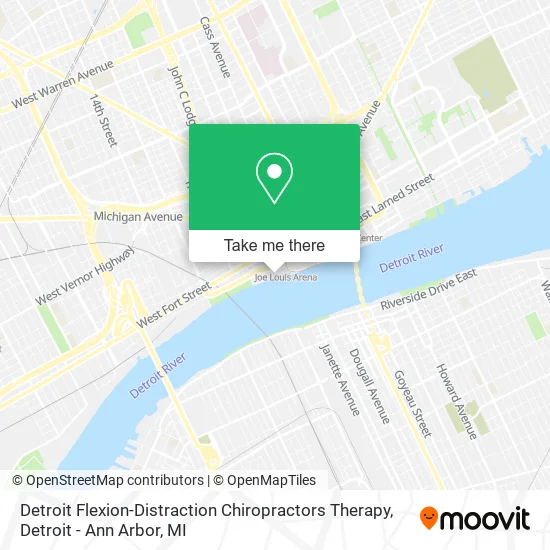 Detroit Flexion-Distraction Chiropractors Therapy map