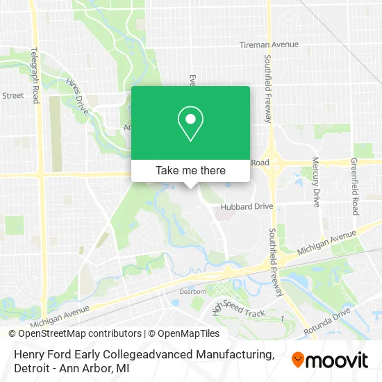 Henry Ford Early Collegeadvanced Manufacturing map