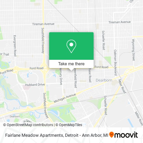 Mapa de Fairlane Meadow Apartments