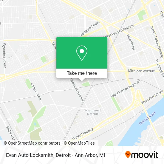 Evan Auto Locksmith map