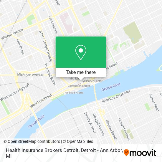 Health Insurance Brokers Detroit map