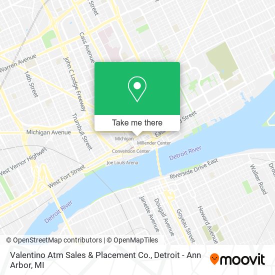 Valentino Atm Sales & Placement Co. map