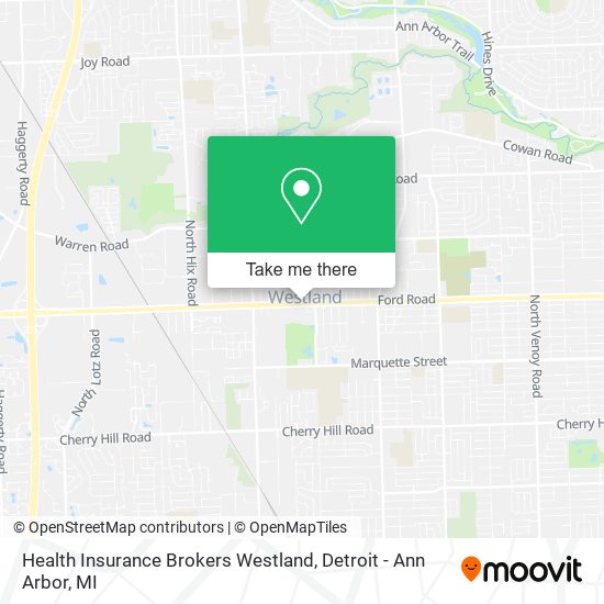 Health Insurance Brokers Westland map