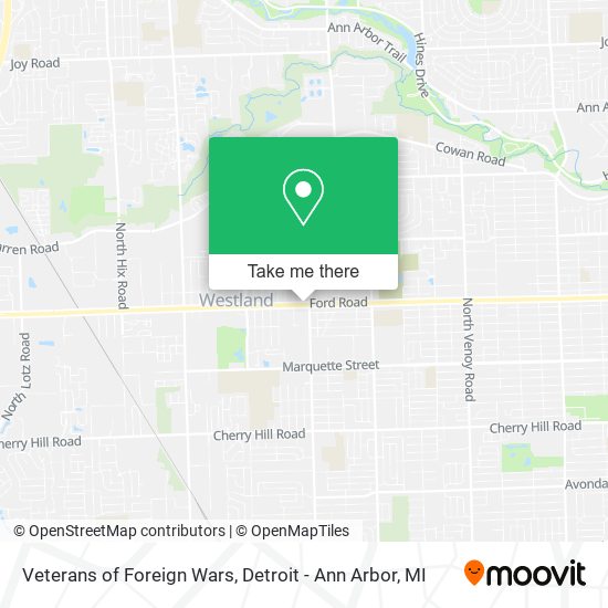 Veterans of Foreign Wars map