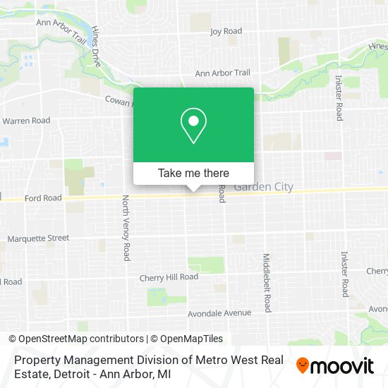 Property Management Division of Metro West Real Estate map