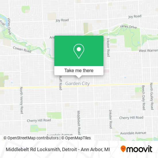 Middlebelt Rd Locksmith map