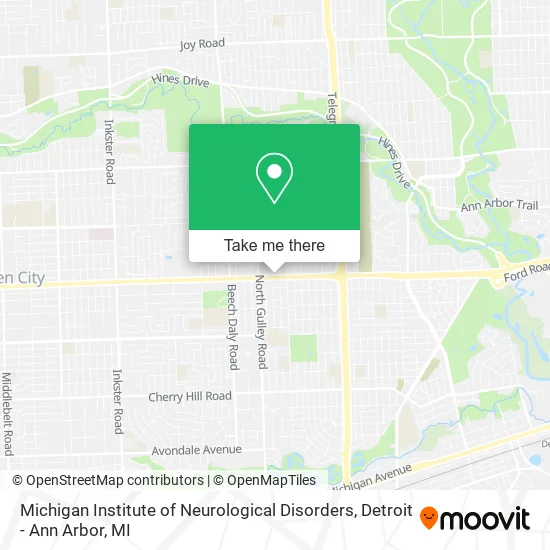 Michigan Institute of Neurological Disorders map