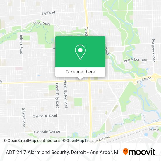 ADT 24 7 Alarm and Security map