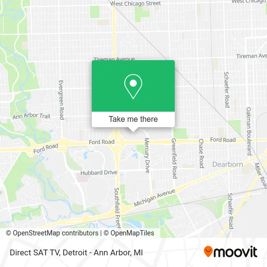Direct SAT TV map
