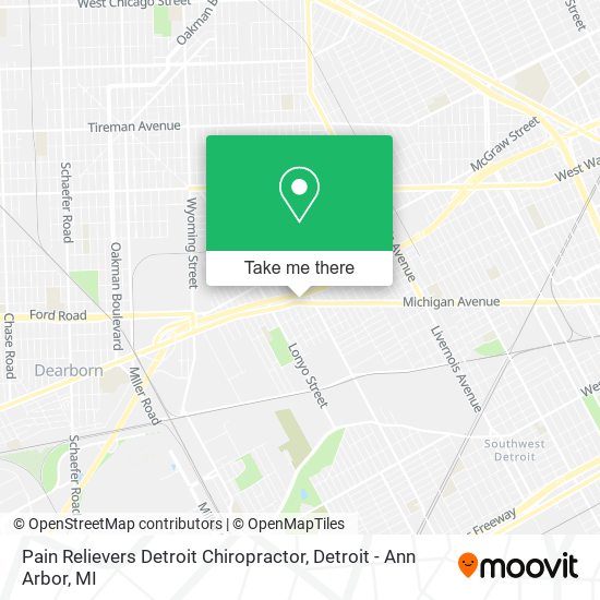 Pain Relievers Detroit Chiropractor map