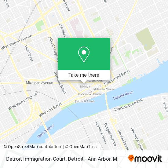 Mapa de Detroit Immigration Court