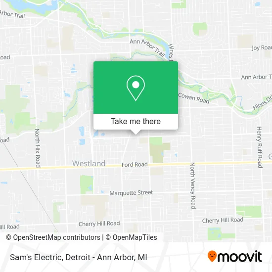 Sam's Electric map