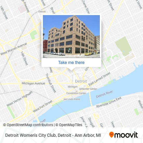 Mapa de Detroit Women's City Club