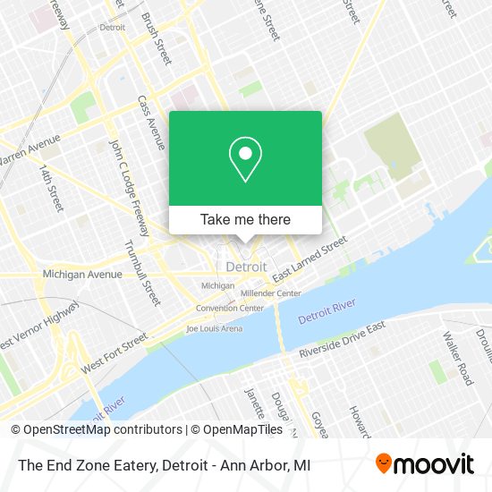 The End Zone Eatery map