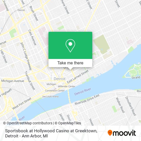 Sportsbook at Hollywood Casino at Greektown map