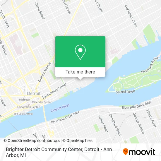 Brighter Detroit Community Center map