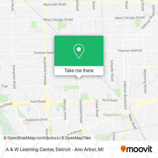 A & W Learning Center map