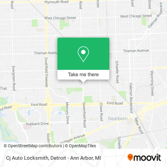 Cj Auto Locksmith map