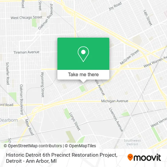 Mapa de Historic Detroit 6th Precinct Restoration Project