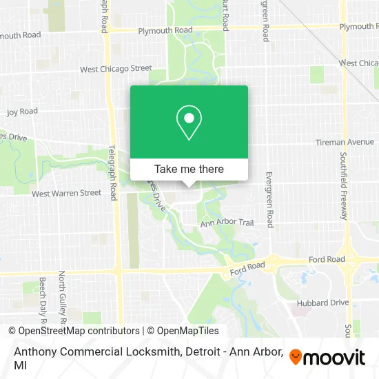 Anthony Commercial Locksmith map