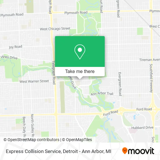 Express Collision Service map
