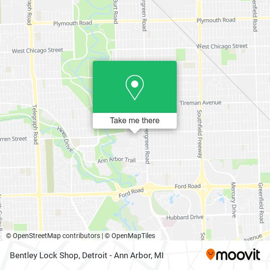 Mapa de Bentley Lock Shop