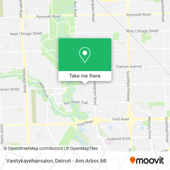Vanitykayehairsalon map
