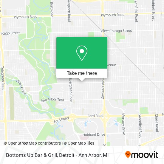 Bottoms Up Bar & Grill map