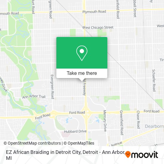 EZ African Braiding in Detroit City map