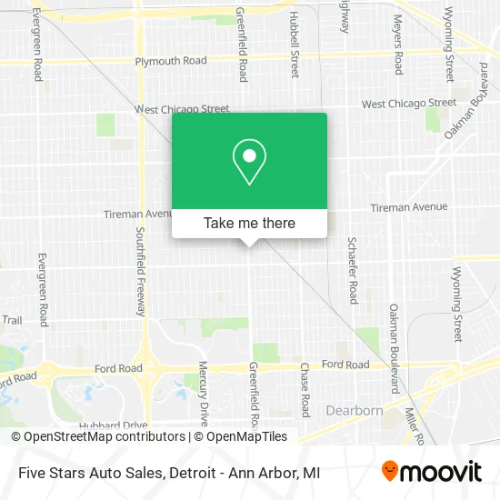 Five Stars Auto Sales map