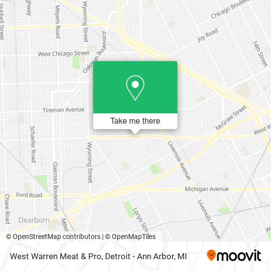 Mapa de West Warren Meat & Pro