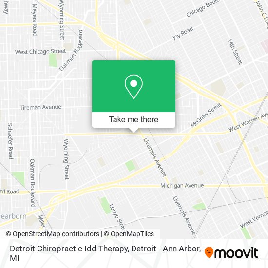 Mapa de Detroit Chiropractic Idd Therapy