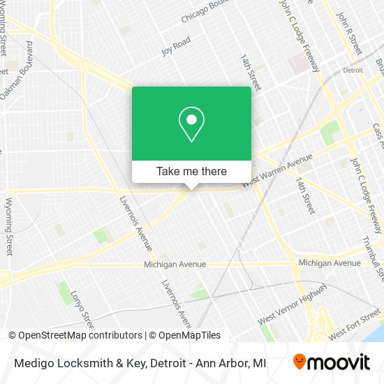 Mapa de Medigo Locksmith & Key