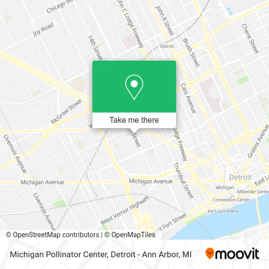 Michigan Pollinator Center map