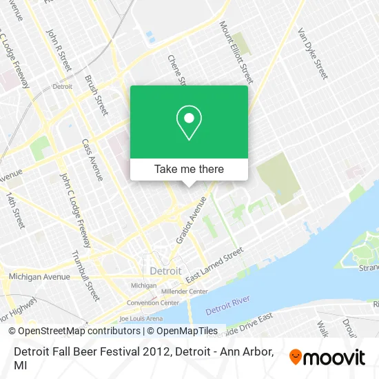 Mapa de Detroit Fall Beer Festival 2012