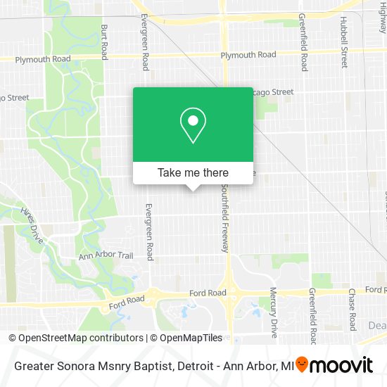 Mapa de Greater Sonora Msnry Baptist