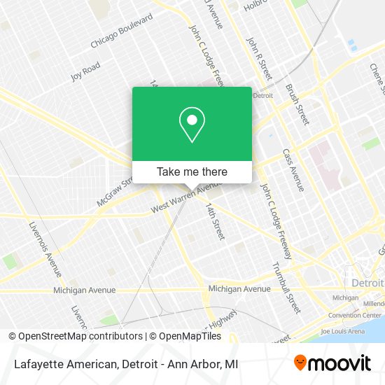 Lafayette American map