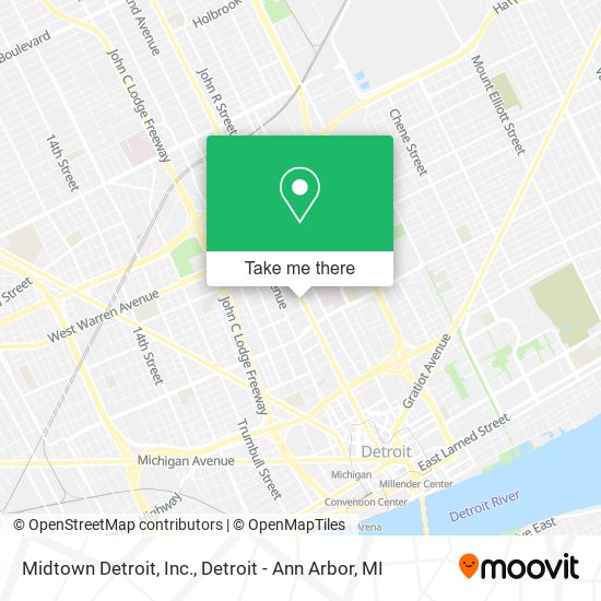 Mapa de Midtown Detroit, Inc.