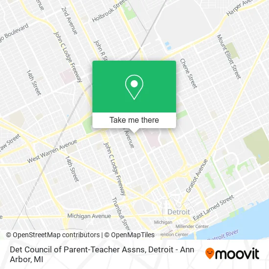 Det Council of Parent-Teacher Assns map