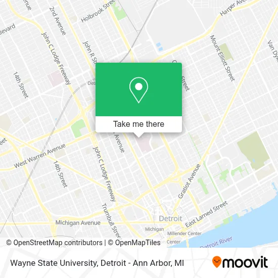 Wayne State University map